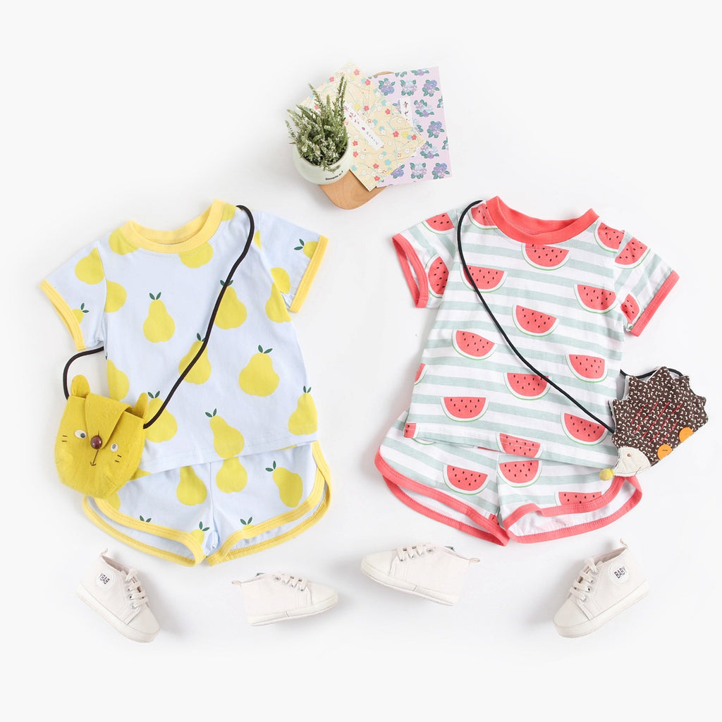Watermelon Children's Short Sleeve Cotton Cartoon  Suit