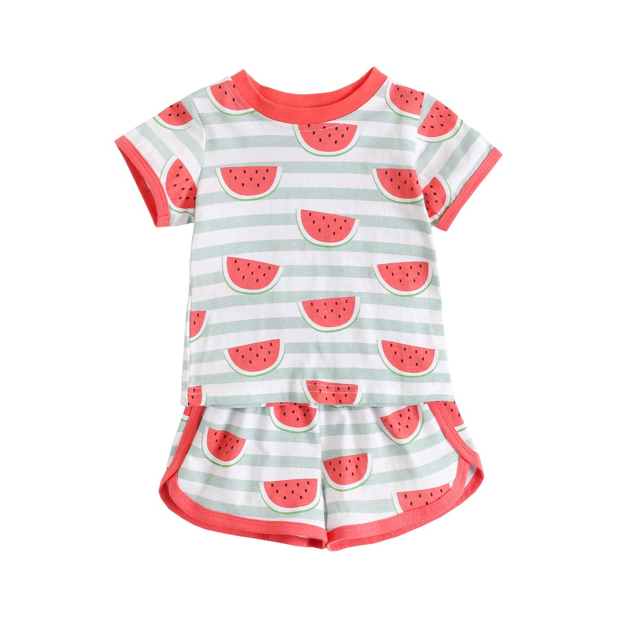 Watermelon Children's Short Sleeve Cotton Cartoon  Suit
