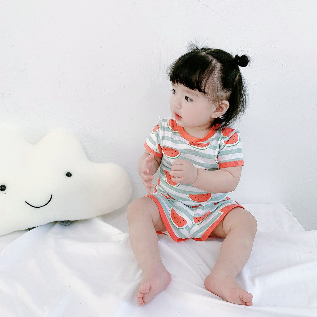 Watermelon Children's Short Sleeve Cotton Cartoon  Suit